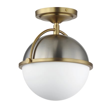 Maxim Lighting Duke 1-Light Semi Flush Mount 12410SWSNSBR